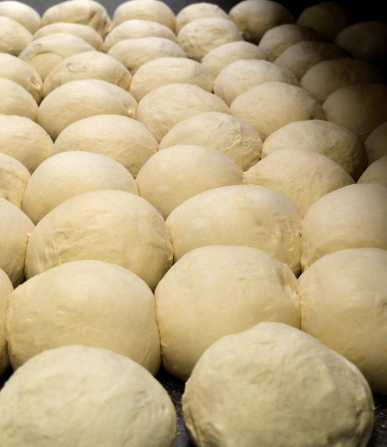 fresh pizza dough sitting out